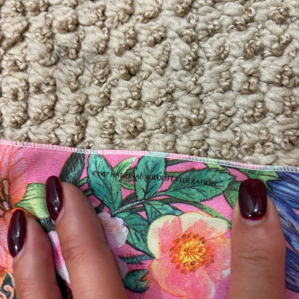 Vintage E. Goltz Rush‎ Floral Butterfly Scarf in Excellent Condition